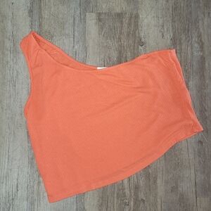 BP Orange Asymmetrical Mini Crop Top